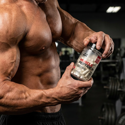 MUSCLE PEPTIDE 185 SUPPLEMENTS BUILD LEAN MUSCLE 3X FASTER.