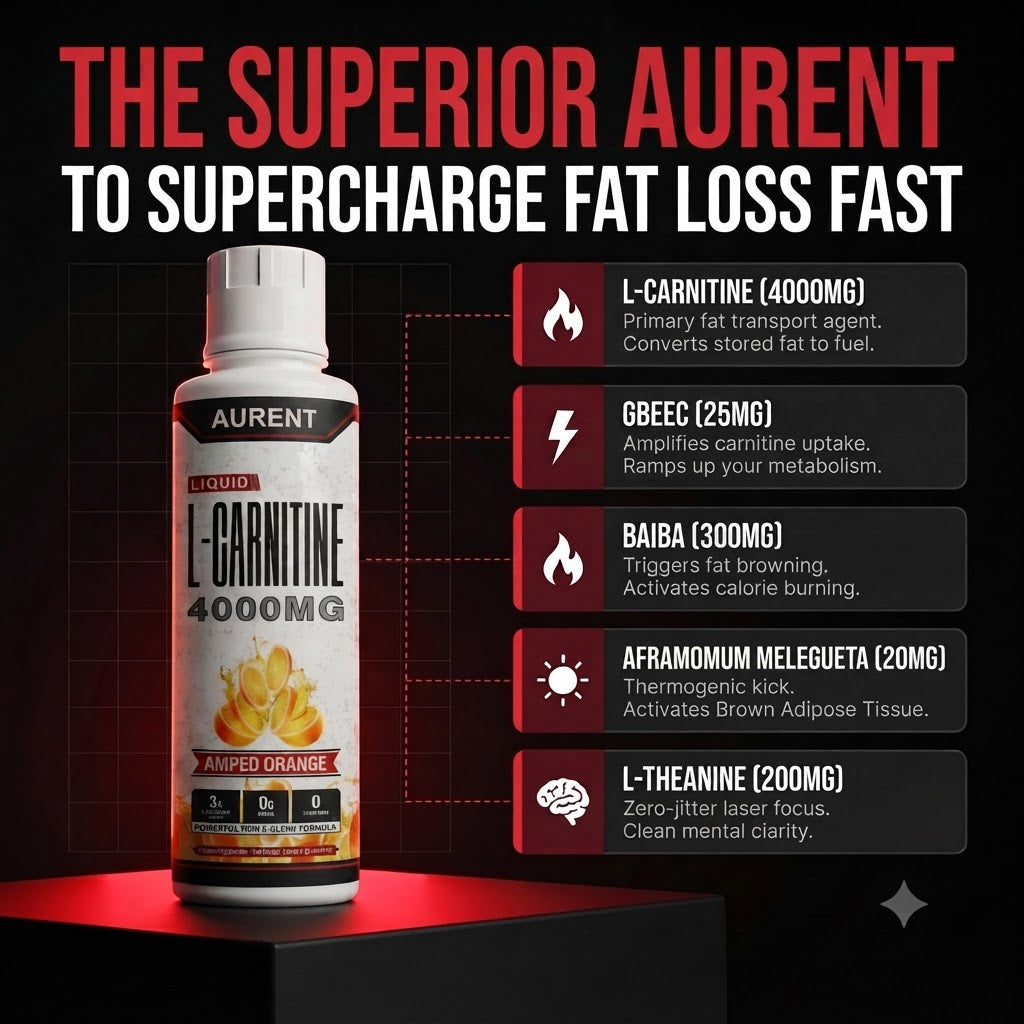 AURIENT 4000™ Liquid Carnitine Complex | Burn Fat 3X Faster